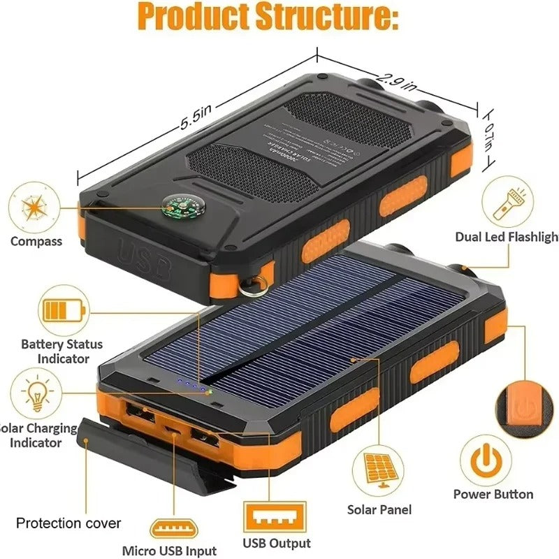 Preplisto Survival Solar Power Bank